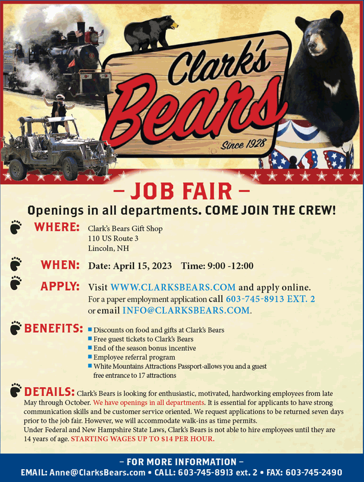 Clark's Bears Job Fair